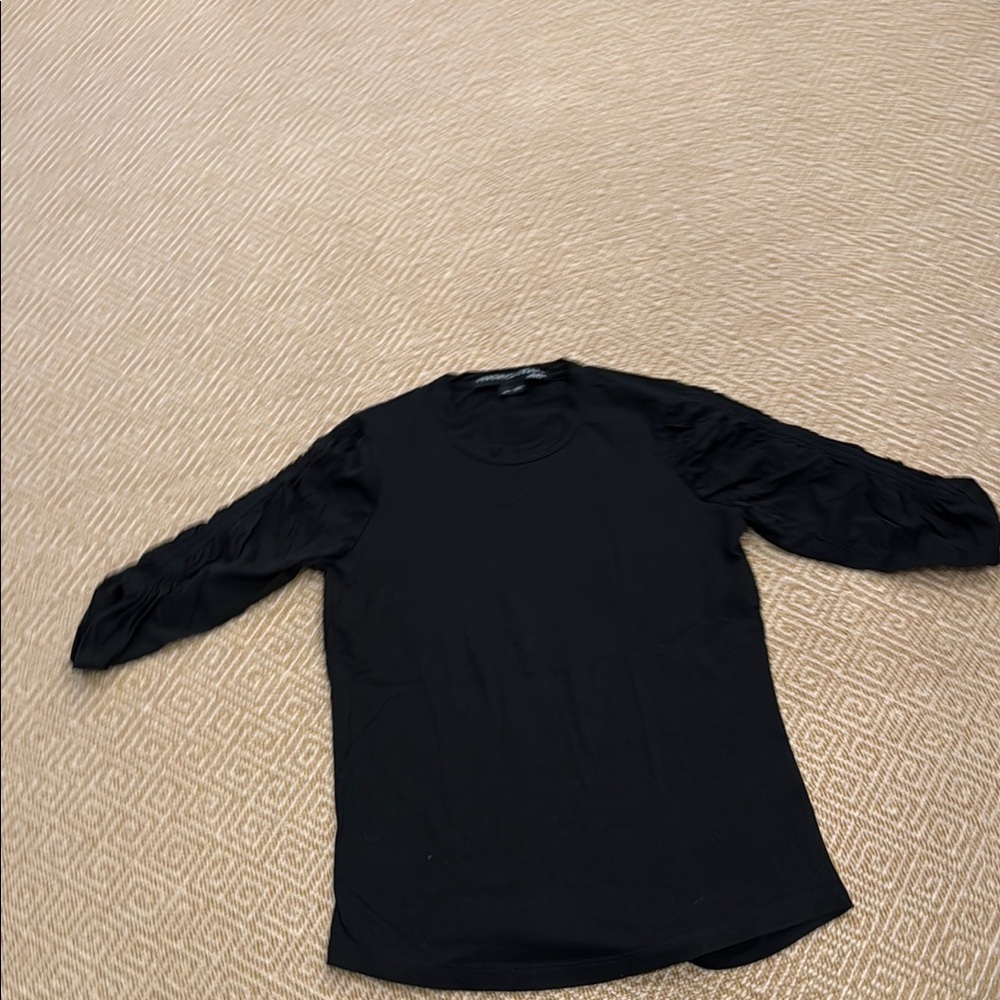 Veronica Beard Black Crewneck Top with JEANS Label